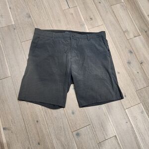 VUORI  Performance Shorts Mens Size 38 Dark Gray Quick Dry Zip Pocket Athletic